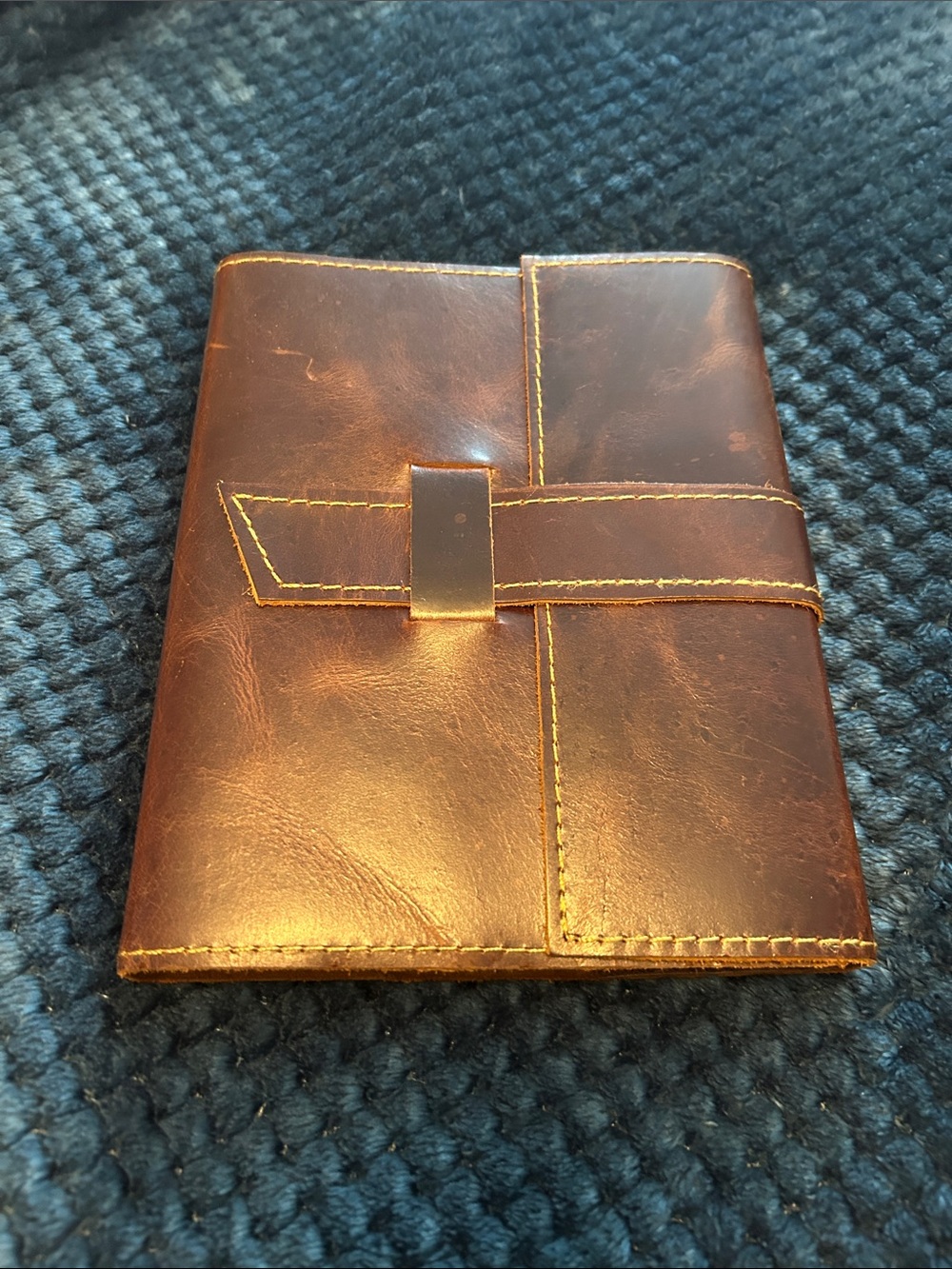Classic Brown Leather Journal Notebook with Strap Closure